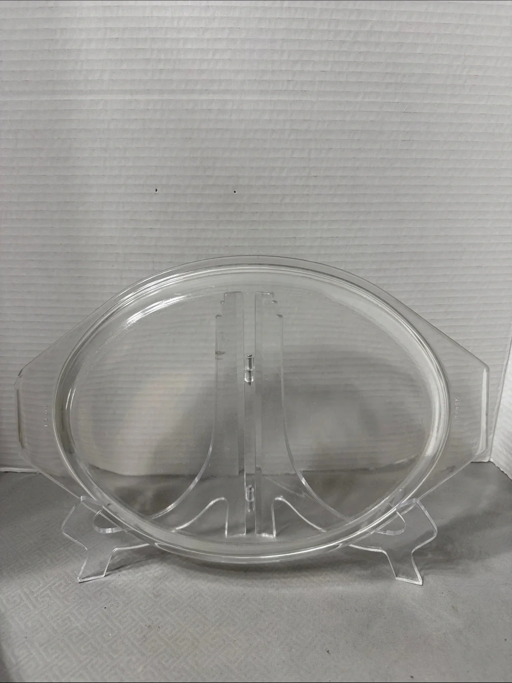 Vintage Pyrex Snowflake Cinderella Divided Casserole Dish with Clear Glass Lid